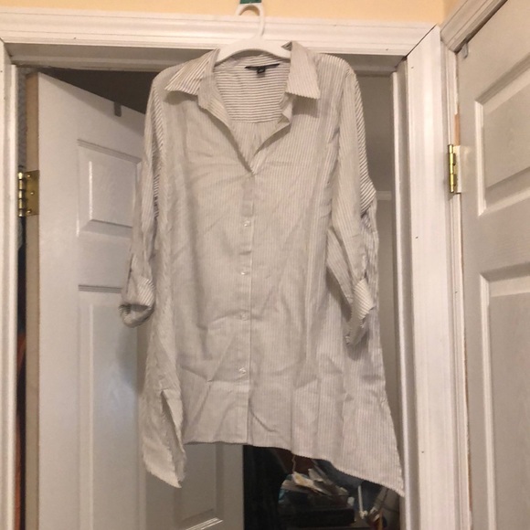 Oversized striped shirt/shirt dress size medium - Picture 1 of 3